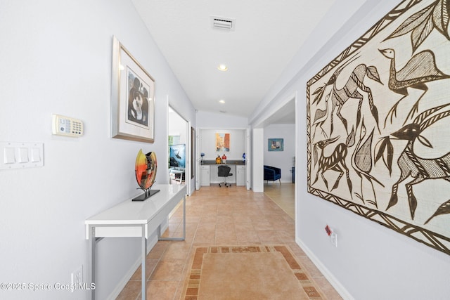 1732 Bay Shore Dr, Cocoa Beach, FL 32931 - corridor featuring recessed lighting and light tile patterned flooring