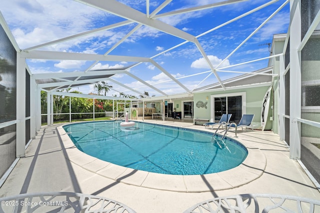 1732 Bay Shore Dr, Cocoa Beach, FL 32931 - outdoor pool featuring a patio area and a lanai