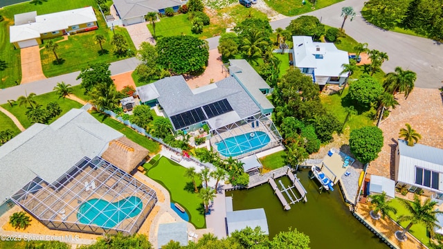 1732 Bay Shore Dr, Cocoa Beach, FL 32931 - aerial perspective of suburban area with a large body of water