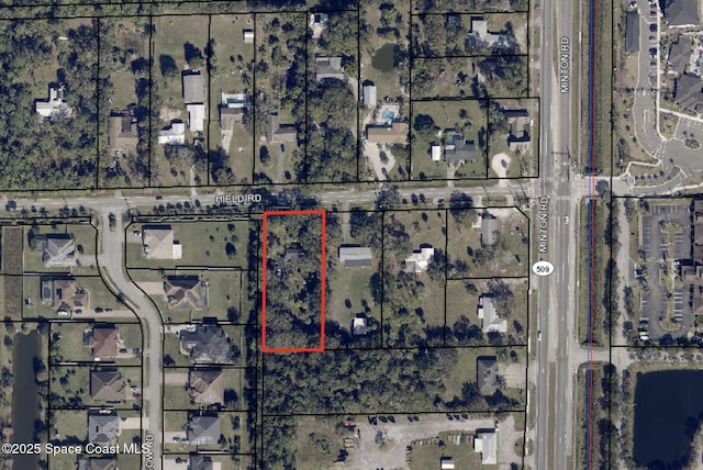 3105 Hield Rd, Melbourne, FL 32904 - aerial map of property and surrounding area featuring property parcel outlined