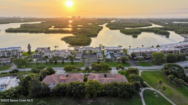 1720 Minutemen Cswy Unit 3, Cocoa Beach, FL 32931 - aerial view at dusk of a water view