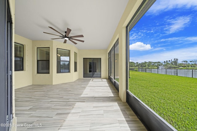 3645 Salt Marsh Cir, West Melbourne, FL 32904 - unfurnished sunroom featuring a water view