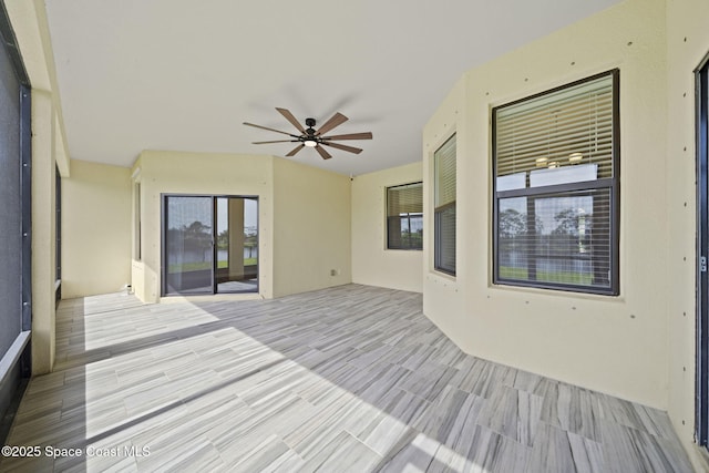 3645 Salt Marsh Cir, West Melbourne, FL 32904 - wooden terrace with ceiling fan