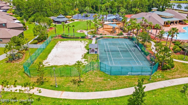 3645 Salt Marsh Cir, West Melbourne, FL 32904 - aerial view of a pool