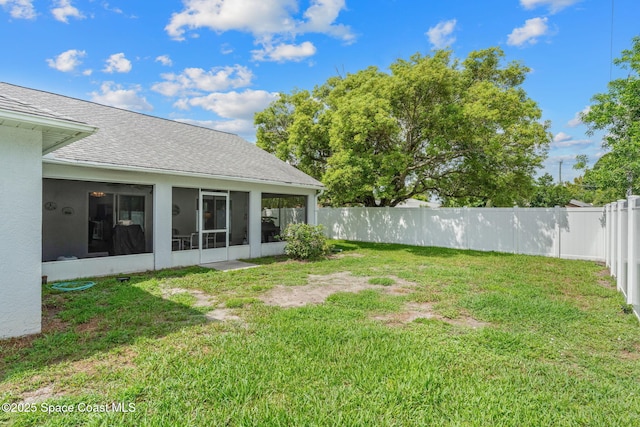 878 Croton Rd, Rockledge, FL 32955 - fenced backyard with a sunroom