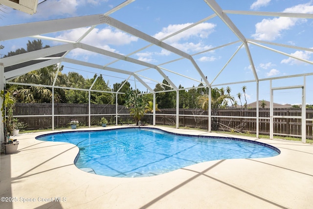 2606 Tepee Ave SE, Palm Bay, FL 32909 - view of pool featuring a fenced backyard, a patio, and a lanai