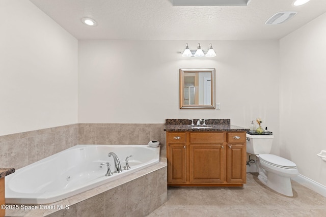 1 Eighth Ave Unit 1201, Indialantic, FL 32903 - full bath featuring a tub with jets, vanity, and tile patterned flooring
