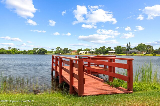 405 Lake View Ln, Grant-Valkaria, FL 32909 - dock with a water view