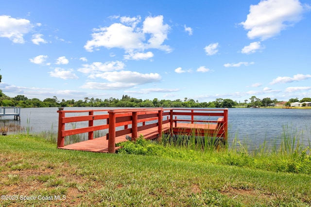 405 Lake View Ln, Grant-Valkaria, FL 32909 - dock featuring a water view