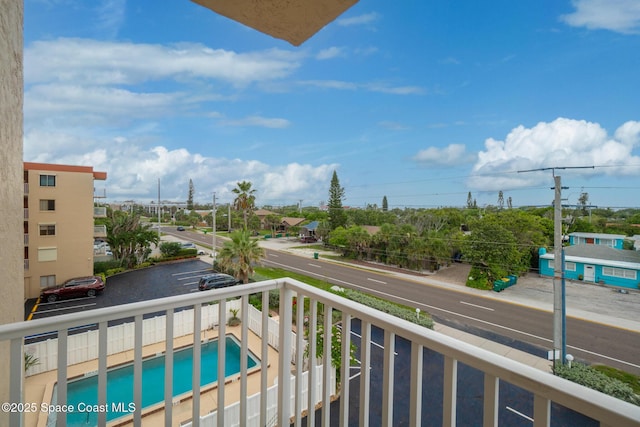 1525 S Atlantic Ave Unit 401, Cocoa Beach, FL 32931 - balcony with view of pool area