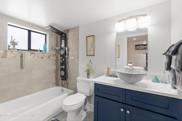1525 S Atlantic Ave Unit 401, Cocoa Beach, FL 32931 - bathroom with vanity and shower / tub combination