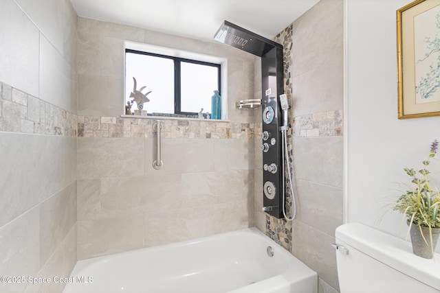 1525 S Atlantic Ave Unit 401, Cocoa Beach, FL 32931 - bathroom featuring toilet and shower / bath combination