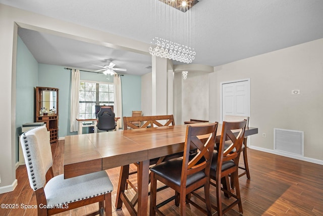 500 Loxley Ct, Titusville, FL 32780 - dining space featuring wood finished floors and ceiling fan