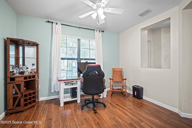 500 Loxley Ct, Titusville, FL 32780 - office with wood finished floors and ceiling fan
