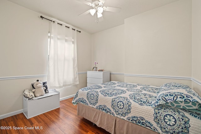 500 Loxley Ct, Titusville, FL 32780 - bedroom featuring wood finished floors and ceiling fan