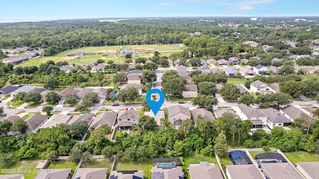 500 Loxley Ct, Titusville, FL 32780 - aerial view of property and surrounding area featuring nearby suburban area