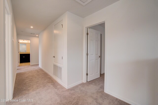 3265 Viridian Cir, West Melbourne, FL 32904 - corridor with light carpet and recessed lighting