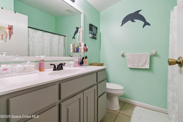 542 Troy Rd SW, Palm Bay, FL 32908 - full bathroom with vanity and tile patterned flooring