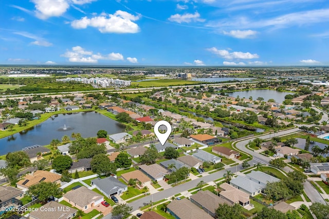 1493 Laramie Cir, Melbourne, FL 32940 - aerial view of property and surrounding area with a nearby body of water and nearby suburban area