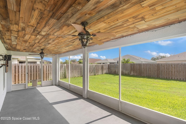 1493 Laramie Cir, Melbourne, FL 32940 - unfurnished sunroom with a ceiling fan