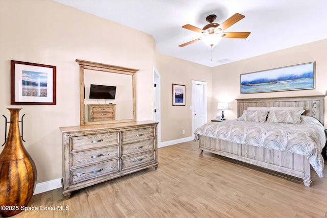 5337 Indigo Crossing Dr, Rockledge, FL 32955 - bedroom with light wood-style floors and ceiling fan