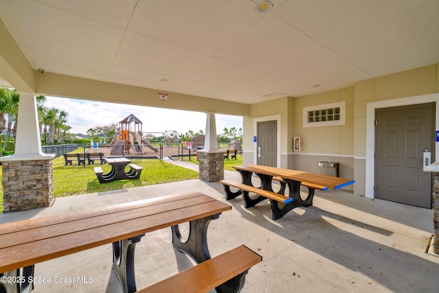 5337 Indigo Crossing Dr, Rockledge, FL 32955 - view of patio featuring outdoor dining area