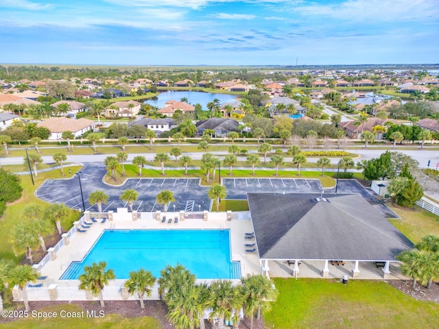 5337 Indigo Crossing Dr, Rockledge, FL 32955 - aerial perspective of suburban area with a large body of water and a pool