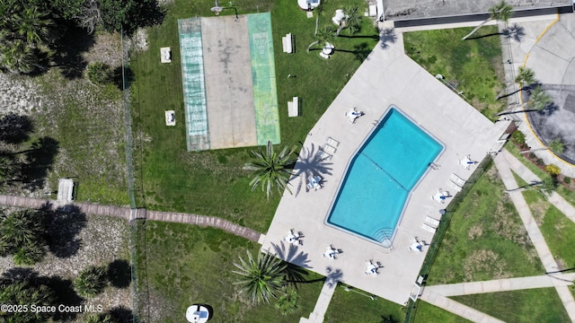 3190 N Atlantic Ave Unit 220, Cocoa Beach, FL 32931 - drone / aerial view of a pool area