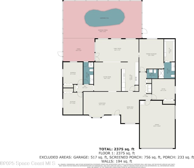 1453 Goldrush Ave, Melbourne, FL 32940 - view of floor plan / room layout
