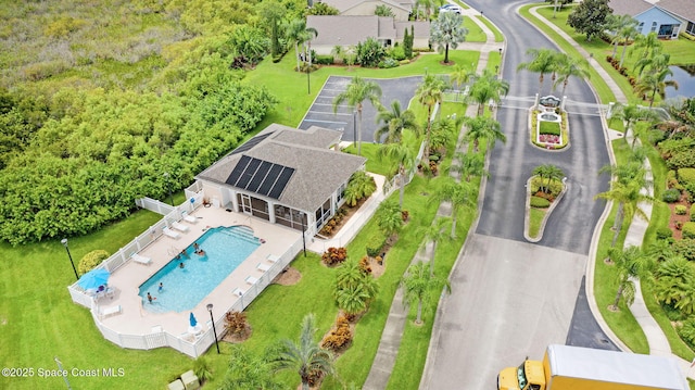 4490 Portage Trl, Melbourne, FL 32940 - bird's eye view of a pool