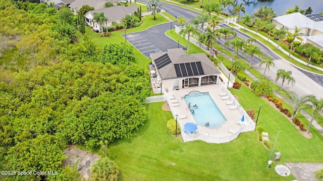 4490 Portage Trl, Melbourne, FL 32940 - drone / aerial view of a pool
