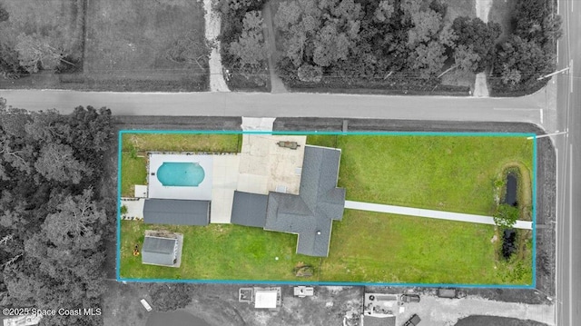 3440 Pine St, Cocoa, FL 32926 - aerial overview of property's location featuring property parcel outlined