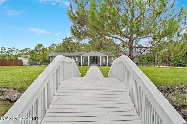 3440 Pine St, Cocoa, FL 32926 - back of property featuring a deck