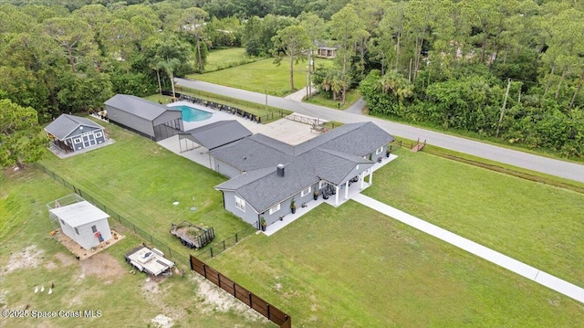 3440 Pine St, Cocoa, FL 32926 - aerial view of property and surrounding area featuring a forest