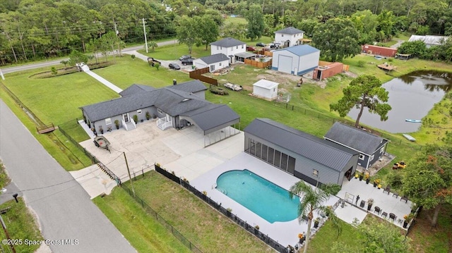 3440 Pine St, Cocoa, FL 32926 - aerial view of property and surrounding area with a pool area