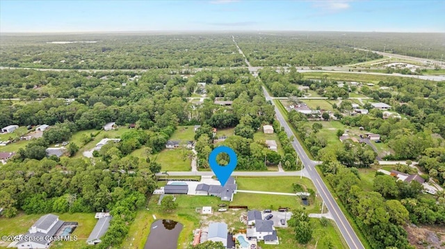 3440 Pine St, Cocoa, FL 32926 - aerial overview of property's location with a heavily wooded area