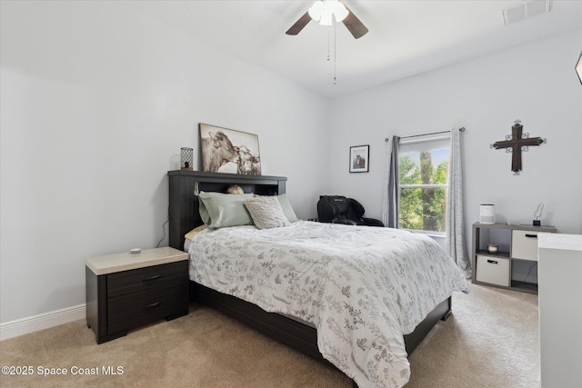 4107 Meander Pl Unit 104, Rockledge, FL 32955 - bedroom featuring light carpet and a ceiling fan