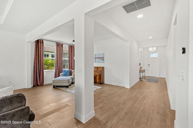 9374 Corvo Ct, Melbourne, FL 32940 - foyer with plenty of natural light, light wood-type flooring, and recessed lighting