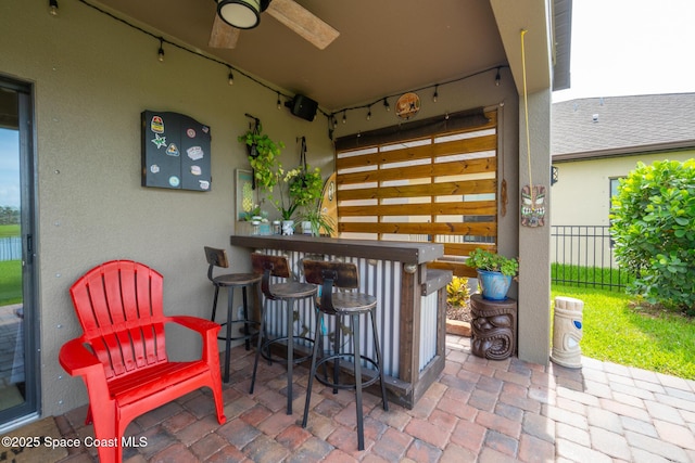 739 Fiddleleaf Cir, Melbourne, FL 32904 - view of patio / terrace featuring a ceiling fan
