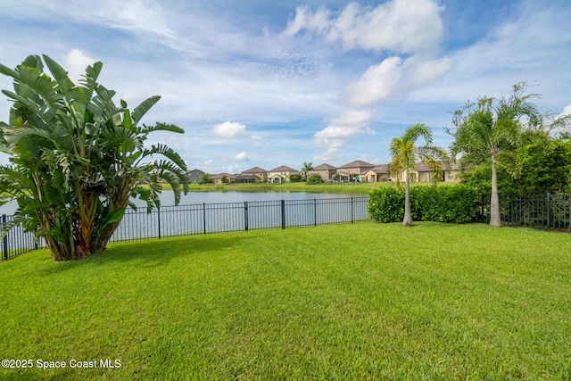 739 Fiddleleaf Cir, Melbourne, FL 32904 - fenced backyard featuring a water view and a residential view