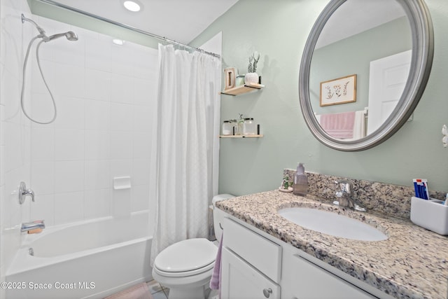 739 Fiddleleaf Cir, Melbourne, FL 32904 - bathroom featuring vanity and shower / tub combo with curtain