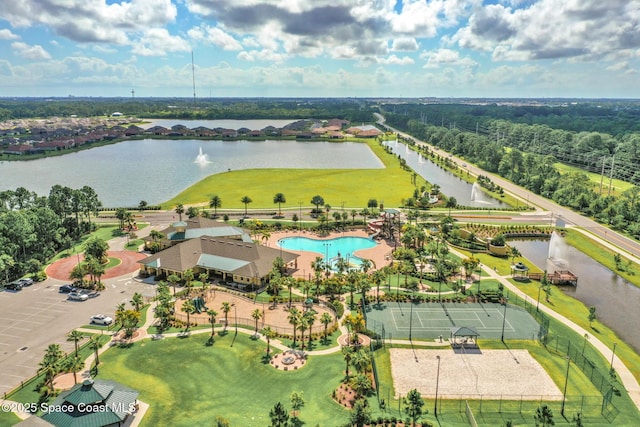 739 Fiddleleaf Cir, Melbourne, FL 32904 - drone / aerial view of a large body of water and a pool area