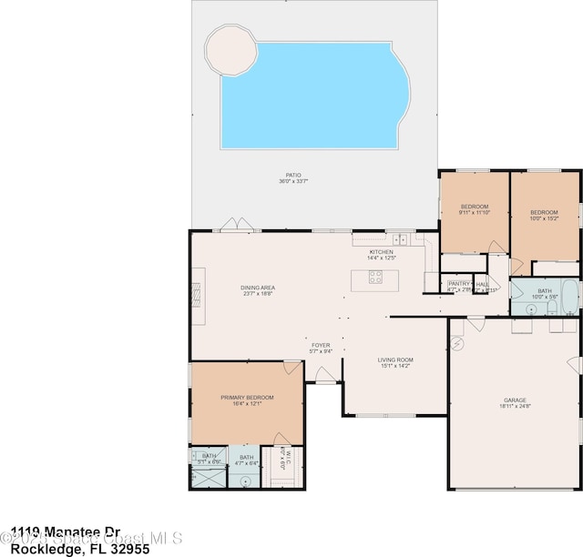 1119 Manatee Dr, Rockledge, FL 32955 - view of room layout