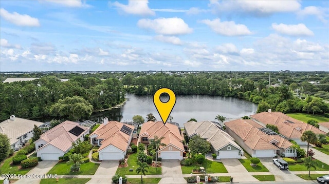 442 Carmel Dr, Melbourne, FL 32940 - aerial perspective of suburban area with a nearby body of water