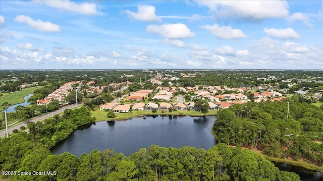 442 Carmel Dr, Melbourne, FL 32940 - aerial overview of property's location featuring a large body of water and nearby suburban area