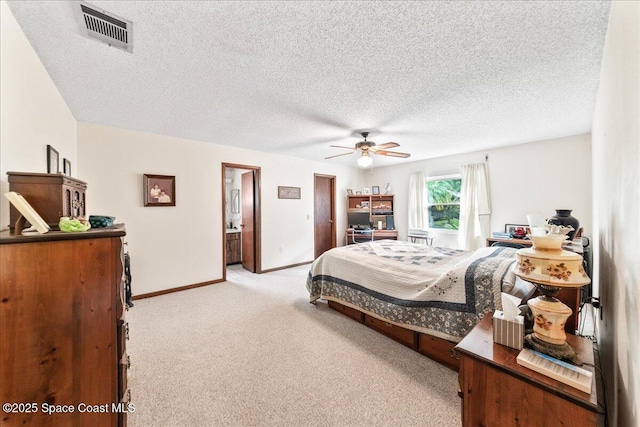 822 Berkshire Dr, Rockledge, FL 32955 - bedroom featuring light carpet, a textured ceiling, and a ceiling fan
