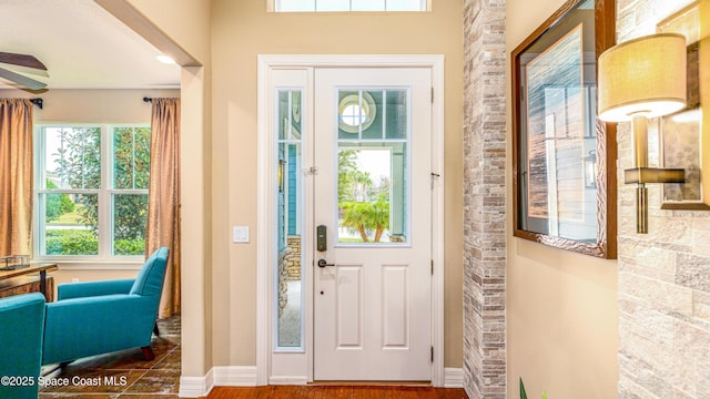 2683 Amati Dr, Kissimmee, FL 34741 - entryway featuring plenty of natural light and ceiling fan
