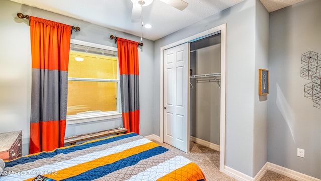 2683 Amati Dr, Kissimmee, FL 34741 - unfurnished bedroom featuring a closet, carpet flooring, and ceiling fan