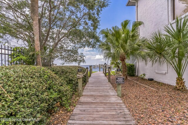 57 Broad St Unit 6, Titusville, FL 32796 - view of community with a dock and a water view