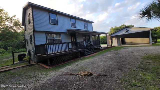 5490 Citrus Blvd, Cocoa, FL 32926 - view of front of property with covered porch